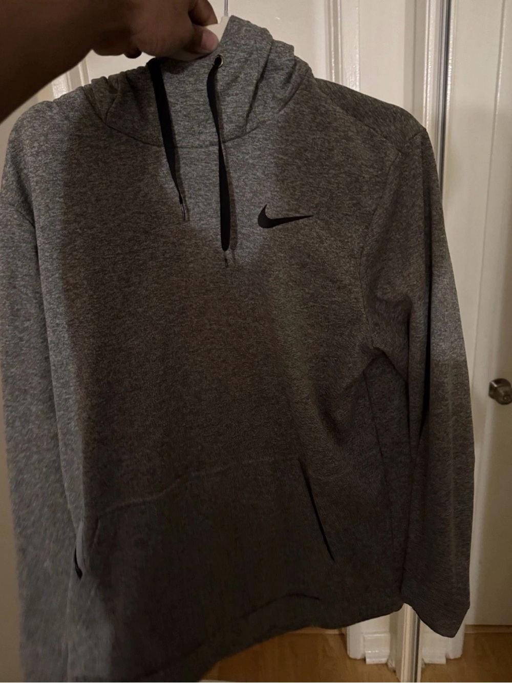 Nike Gray Hoodie with Black Swoosh